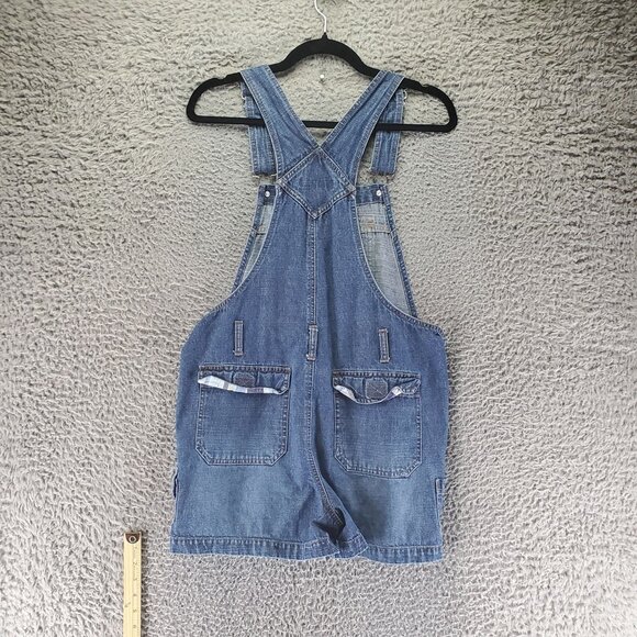 So Overalls Womens Large Blue 100% Cotton Adjustable Straps Shortalls - Picture 3 of 7